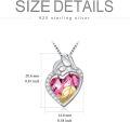 wholesale TOUPOP Mother Necklaces 925 Sterling Silver Pendant Family Necklace With Heart Crystal Jewelry For Women Momfriends Mother Birthday -0-1