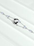 wholesale 925 Sterling Silver Black Onyx Adjustable Bracelet with Moon and Cat Design-0-9