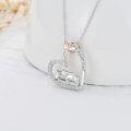 wholesale 925 Sterling Silver Forever Love Mama Bear Cub Pendant Necklace-0-1