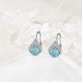 wholesale Sterling Silver Moonstone Teardrop Leverback Earrings for Sensitive Ears-0-28