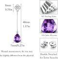 wholesale 925 Sterling Silver Purple Amethyst Celtic Knot Drop Earrings for Women-0-4
