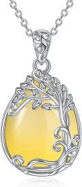 wholesale Sterling Silver Moonstone Filigree Teardrop Pendant Necklace for Women-0-31