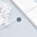 wholesale 925 Sterling Silver Tree Of Life Abalone Shell & Blue Opal Charm Bracelet-0-2