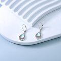 wholesale Sterling Silver Filigree Moonstone Teardrop Earrings for Women, Hypoallergenic Leverback Dangle Jewelry Gift-0-2