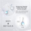 wholesale 925 Sterling Silver Moonstone Drop Dangle Earrings with Leaf Design for Women-0-3