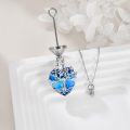 wholesale 925 Sterling Silver Blue Crystal Tree of Life Urn Keepsake Locket Necklace for Ashes s-0-2