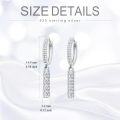 wholesale 925 Sterling Silver Cubic Zirconia Celtic Knot Dangle Huggie Hoop Earrings-0-2