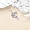 wholesale 925 Sterling Silver Celtic Tree of Life with Abalone and Moonstone Pendant Necklace for Women-0-3