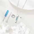 wholesale Sterling Silver Urn 3D Vertical Bar Memorial Pendant for Ashes Keepsake-0-14