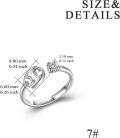wholesale 925 Sterling Silver Zodiac Rings 12 Constellation Adjustable Jewelry Gift for Women-0-3