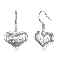 wholesale 925 Sterling Silver Cutout Heart Drop Leverback Earrings for Women -Heart Style-1