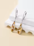 TOUPOP 925 Sterling Silver Gemstone Dangle Leverback Earrings-0-1