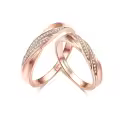 TOUPOP Sterling Silver Moissanite Couple Rings Set Anniversary Wedding Band-0-1
