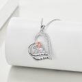 wholesale 925 Sterling Silver I love you to the moon & back Daughter Necklace with Elephant Charm-0-3