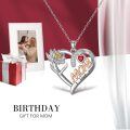 TOUPOP Sterling Silver Mom Birthflower Necklace For Women-0-3