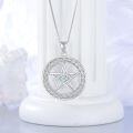 wholesale 925 Sterling Silver Celtic Knot Pendant with Blue Evil Eye and Pentagram Necklace for Women-0-4