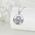 wholesale 925 Sterling Silver Blue Moonstone Butterfly Pendant Necklace-0-4