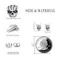 wholesale 925 Sterling Silver Hand of Death Stud Earrings - Gothic Skeleton Jewelry for Women & Men-0-4