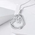 TOUPOP 925 Sterling Silver Heart Pendant Necklace 90th Birthday Gifts-0-3