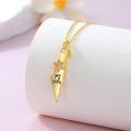 wholesale 925 Sterling Silver Israel Map Pendant Necklace With Star Of David And Hebrew Inscription Gold-0-2