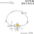 wholesale TOUPOP Cremation Bracelet For Ashes 925 Sterling Silver Urn Bracelet Sunflower Cremation Jewelry Flower Keepsake Ashes Memorial Pendant Locket Urn Bracelet For Ashes For Women -0-5