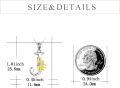 wholesale 925 Sterling Silver Gold & Sterling Silver Sunflower Initial Necklace with CZ Charm for Women, Gift for Her-0-4