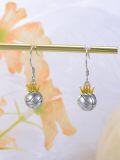 wholesale 925 Sterling Silver Crowned Basketball Dangle Earrings for Women-0-2
