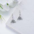 wholesale 925 Sterling Silver Gothic Moth Skull Earrings for Women Halloween s-0-2