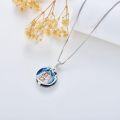 wholesale 925 Sterling Silver Blue Crystal Sisters Pendant Necklace - Best Friend Gifts for Women-0-4