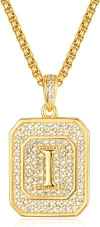 wholesale Gold Filled Sterling Silver Letter Jewelry Necklace for Women Gift for Mom Wife Birthday Anniversary Christmas-Letter I