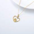 wholesale 14K Gold Mother & Child Heart Necklace - Mommy and Me  Set-0-4