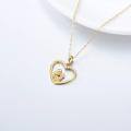 wholesale 14K Gold Mother & Child Heart Necklace - Mommy and Me  Set-0-4