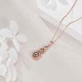 wholesale Rose Gold 925 Sterling Silver Mountain & Mustard Seed Celtic Knot Necklace - Faith Jewelry-0-2