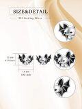 wholesale 925 Sterling Silver Halloween Bat Stud Earrings Gothic  for Her-0-1