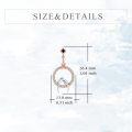 wholesale 925 Sterling Silver Black Cubic Zirconia Lovebirds Circle Drop Earrings Leverback -0-2