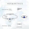 wholesale 925 Sterling Silver Blue Sapphire Heart Claddagh Infinity Knot Chain Bracelet for Women-0-2