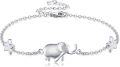wholesale 925 Sterling Silver Star and Elephant Charm Bracelet for Women-0-0