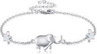 wholesale 925 Sterling Silver Star and Elephant Charm Bracelet for Women-Elephant