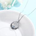 wholesale 925 Sterling Silver Tree Of Life Pendant Necklace With Evil Eye Detail-0-1