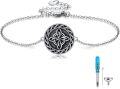 wholesale 925 Sterling Silver Celtic Knot Compass Cremation Ashes Jewelry Keepsake Bracelet with Funnel and Spoon Set-0-0