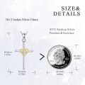 wholesale 925 Sterling Silver Heart and Infinity Gothic Cross Pendant Necklace for Women-0-3