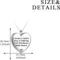 wholesale 925 Sterling Silver Heart Pendant Necklace with Cubic Zirconia Charm - Inspirational Quote s for Sisters Moms Wives Girlfriends-0-4