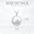 wholesale 925 Sterling Silver Yellow Gold Plated Celtic Sun Mountain Pendant Necklace for Women Adventure Lover Gifts-0-4
