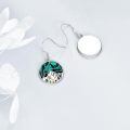 wholesale 925 Sterling Silver Abalone Shell Mountain Landscape Dangle Earrings for Nature Enthusiasts-0-3