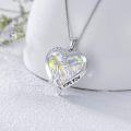 wholesale TOUPOP Gifts For Mom Sterling Silver Heart Crystal Necklace I Love You Mom Jewelry Anniversary Birthday Christmas Gifts For Women Mother Mama Grandma -0-3
