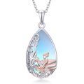 wholesale 925 Sterling Silver Teardrop Pendant With Engraved Book Lover Design-0-0