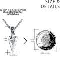 wholesale 925 Sterling Silver Wolf Head Arrowhead Pendant Necklace with Chain-0-4
