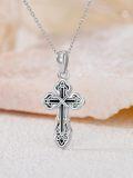wholesale 925 Sterling Silver Cross Pendant Necklace - Religious s for Her-0-2