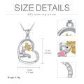 wholesale 925 Sterling Silver Necklace With Heart Shaped Pendant And Elephant Design-0-4