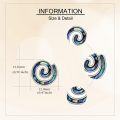 wholesale 925 Sterling Silver Spiral Shell Stud Earrings-0-4
